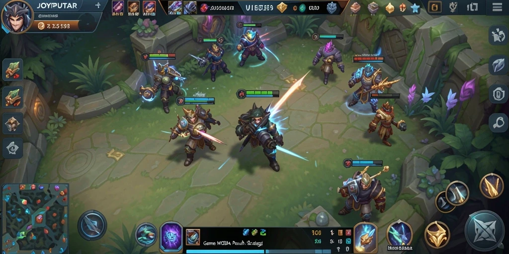 Tangkapan layar gameplay seru dari JOYPUTAR di arena MOBA.