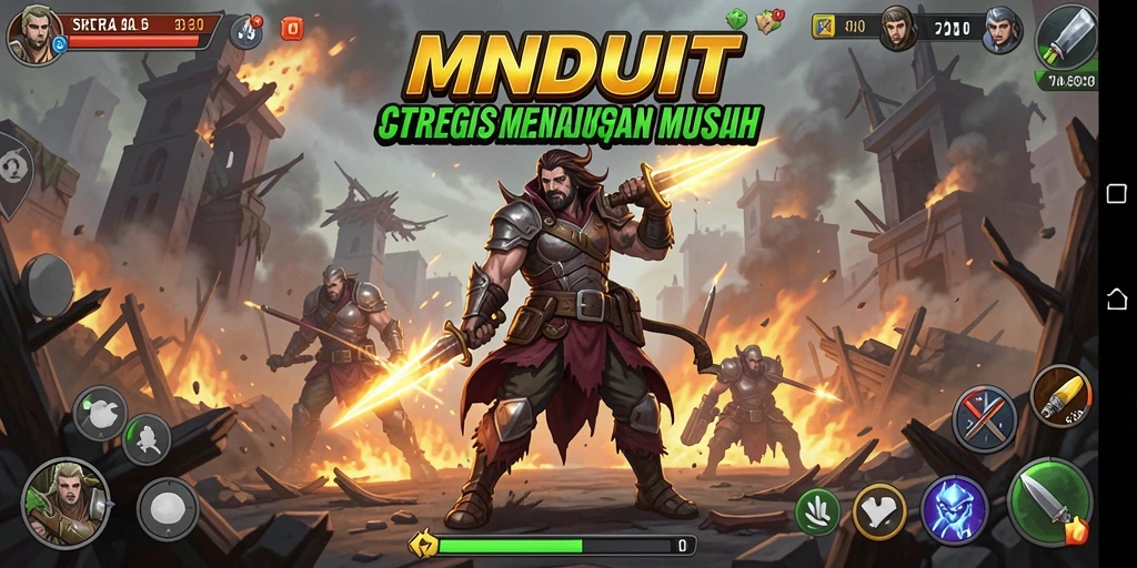 Screenshot gameplay MNDUIT memperlihatkan strategi pertarungan mendebarkan.