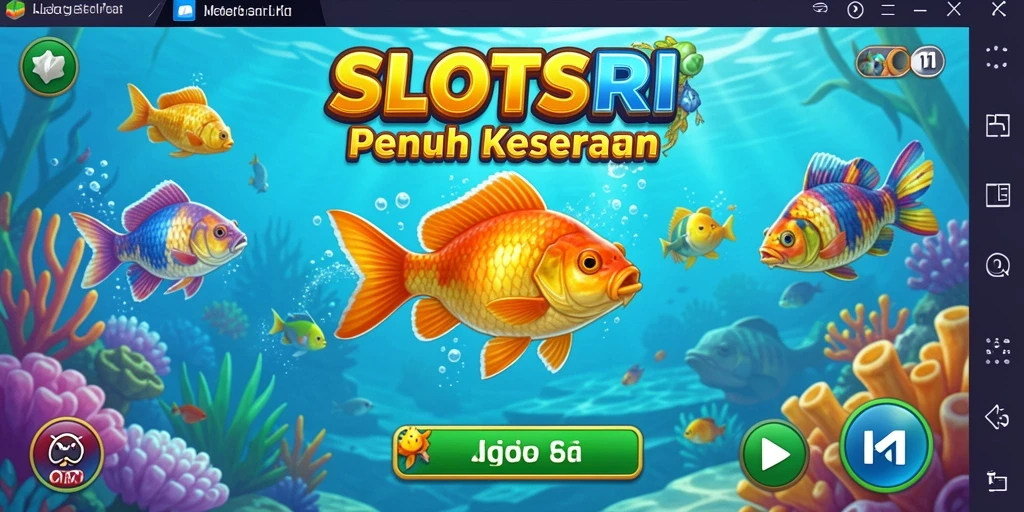 Screenshot gameplay SLOTSRI dengan aksi memancing yang seru.